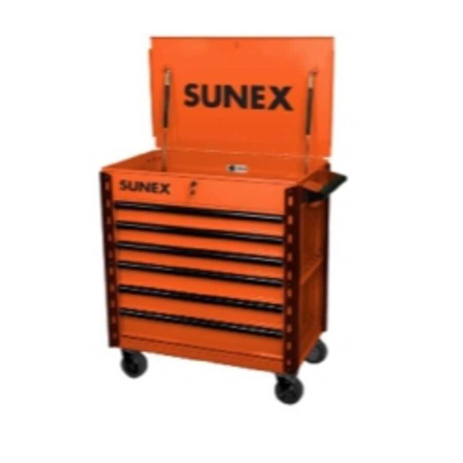 Premium Full Drawer Service Cart - Orange