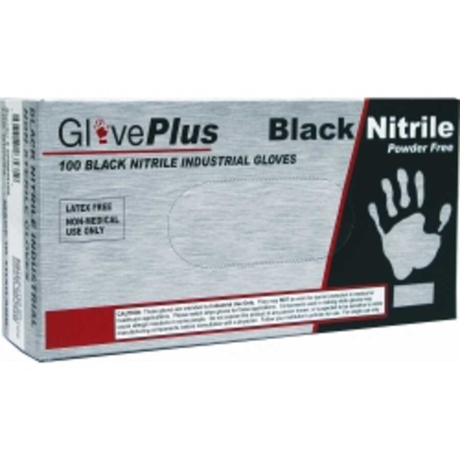 XXL GlovePlus P/F Txtred BLACK Nitrile Gloves