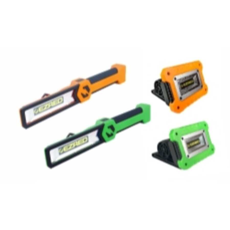 4 rechargeable work lights in a bundle