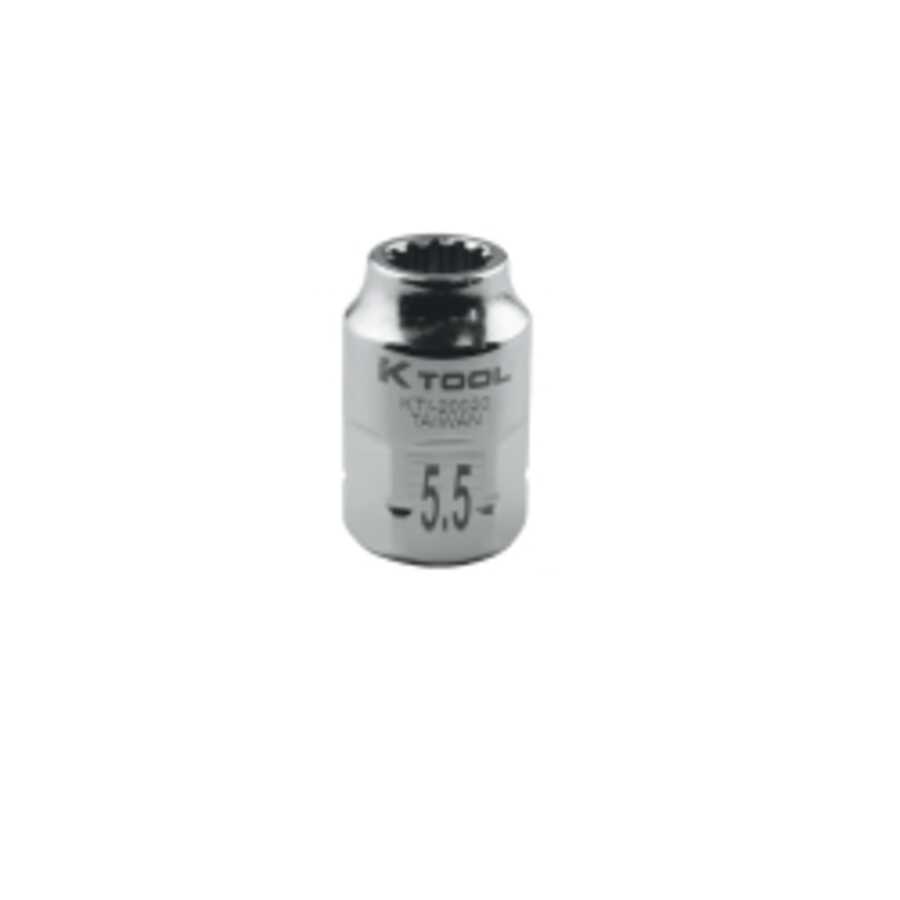 Spline Socket 1/4" Drive 5.5mm