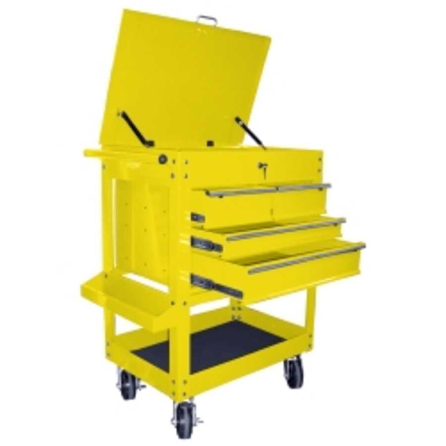 Yellow 4-drawer HD Service Cart