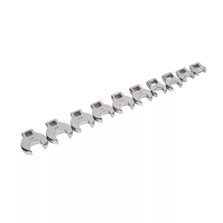 10 Pc 3/8" Drive MM Crowsfoot Wrench Set (image for) 10 Pc 3/8" Drive MM Crowsfoot Wrench Set