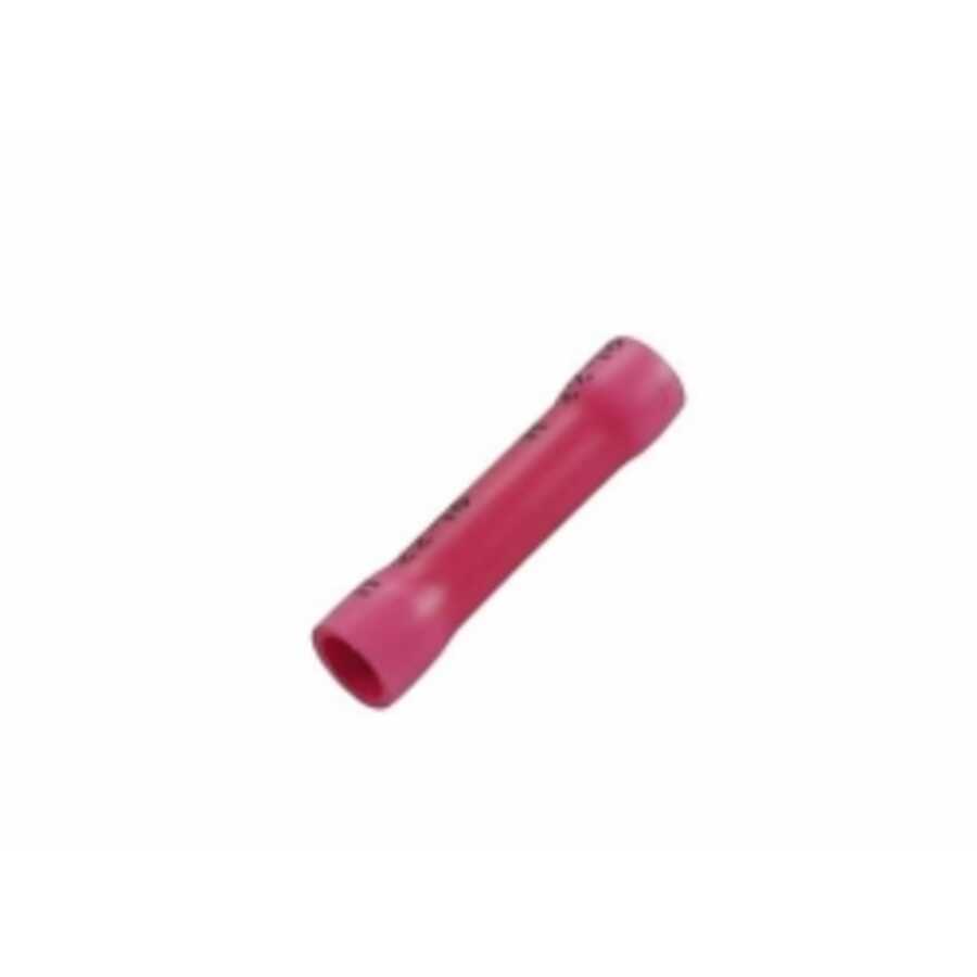 22-18 Vinyl Butt Connector Red