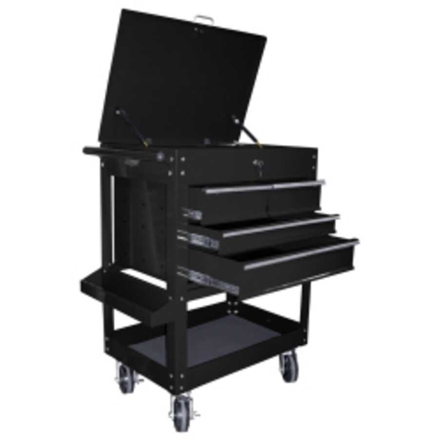 Black 4-drawer HD Service Cart