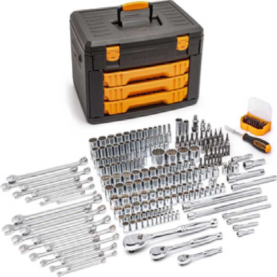 GearWrench | 80972 | GearWrench 243-Pc Mechanics Tool Set with 3-Drawer Box