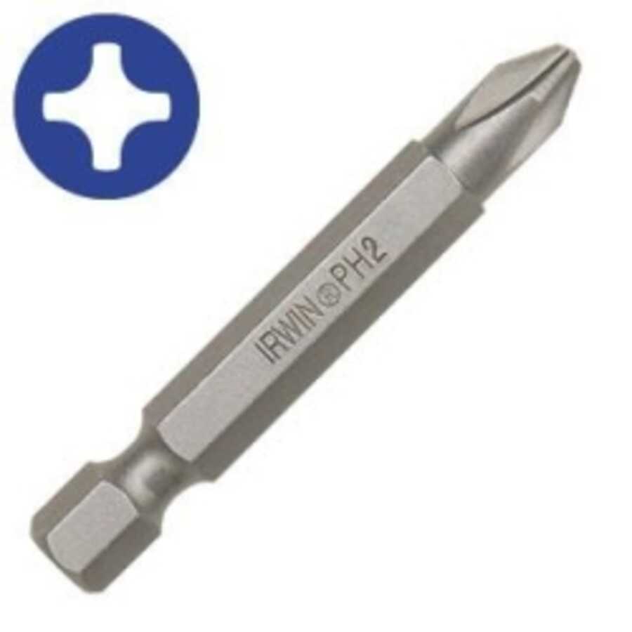 Power Bit, No. 2 Phillips, 1/4 in. Hex Shank with