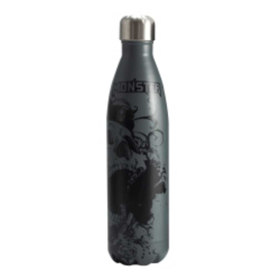 25 OZ. STAIN STEEL WATER BOTTLE GRAPHICS, GRAY