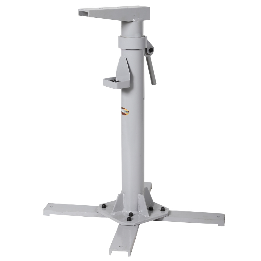 Adjustable height stand for shrinker stretcher