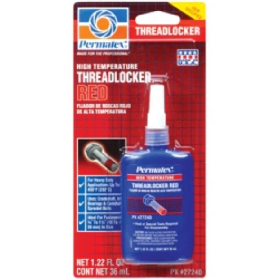 Hi-Temp Threadlocker Red EACH