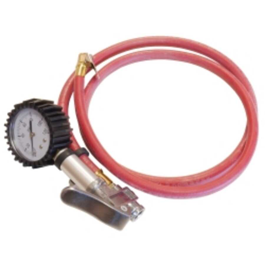 Master Air Gauge with 5 ft. Hose, 0-120 PSI