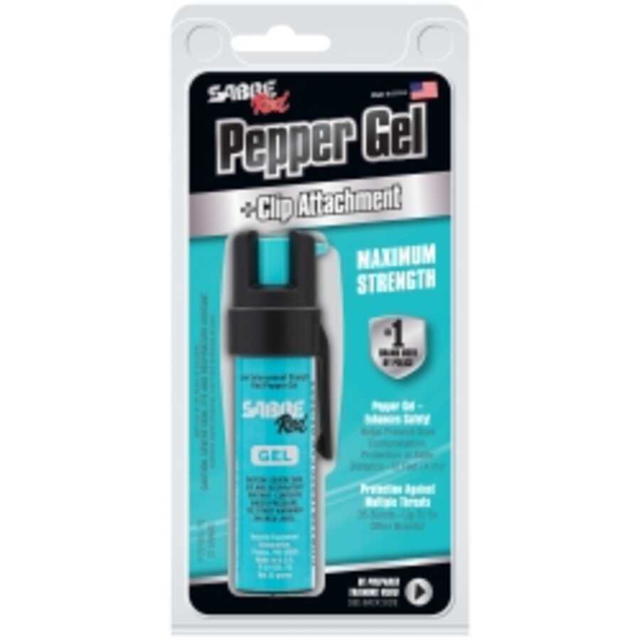 SABRE Teal Compact Pepper Gel with Clip