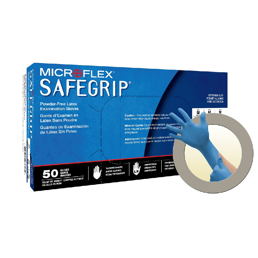 GLV SAFE GRIP MED BLU PWDRFR DISP