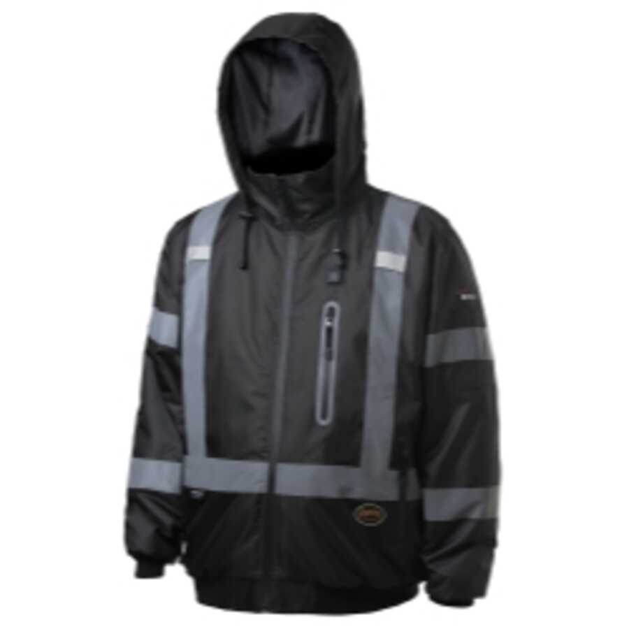 Hi-Vis Heated Bomber Jacket Black-S