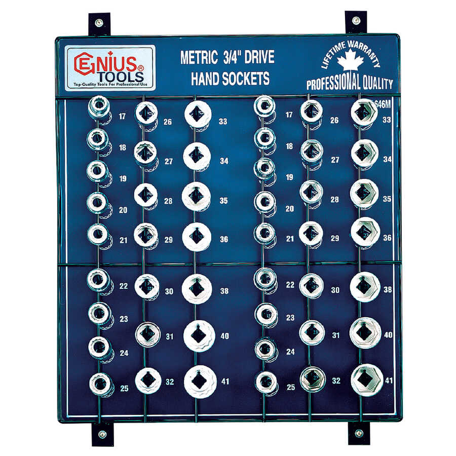 46PC 3/4" Dr. Hand Sockets Display Board