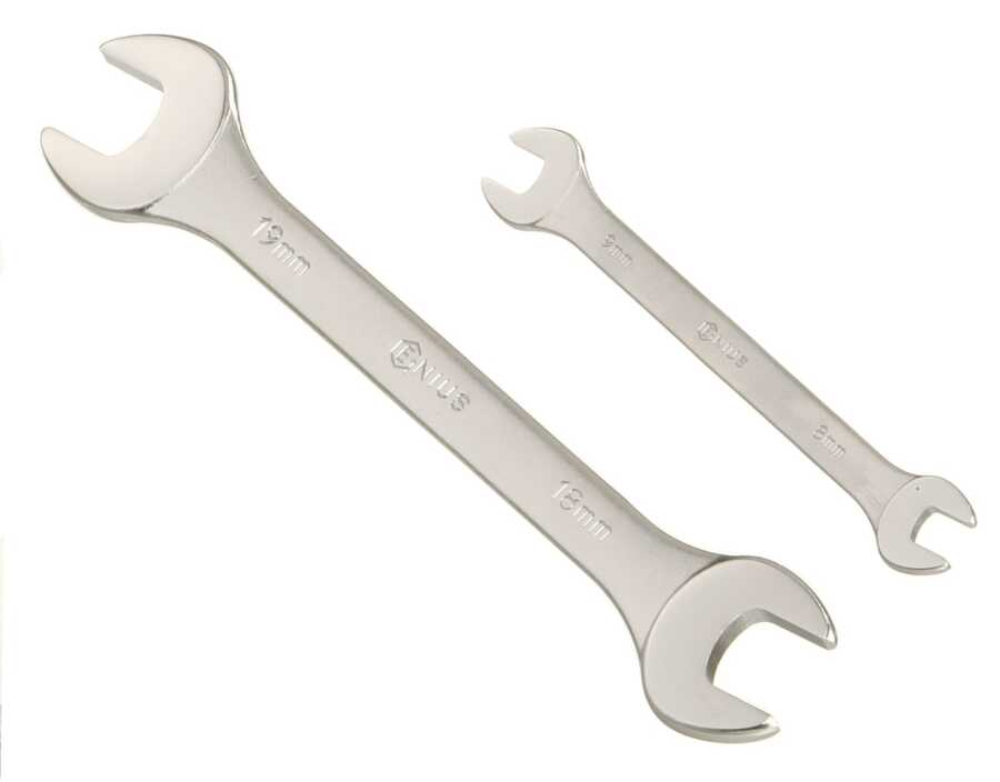 Open End Wrenches 8X9"140"mmL 15'Degree OffSet.