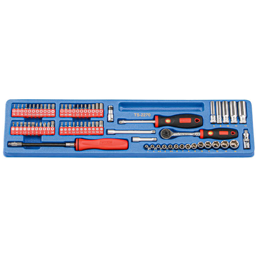 70PC 1/4" Dr. Metric Hand socket & Bits set(MS-142