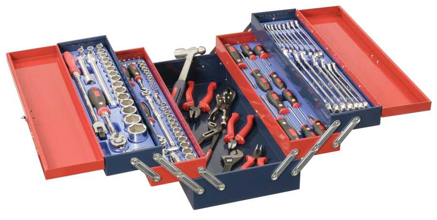 110PC Metric Mechanics Tool Set with 5 Tier Portab