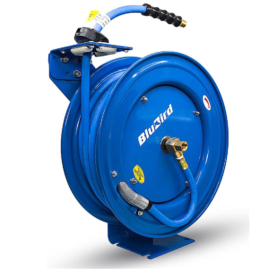 BLUBIRD AIR HOSE ON 18 GAUGE REEL 3/8 IN. X 75 FT.