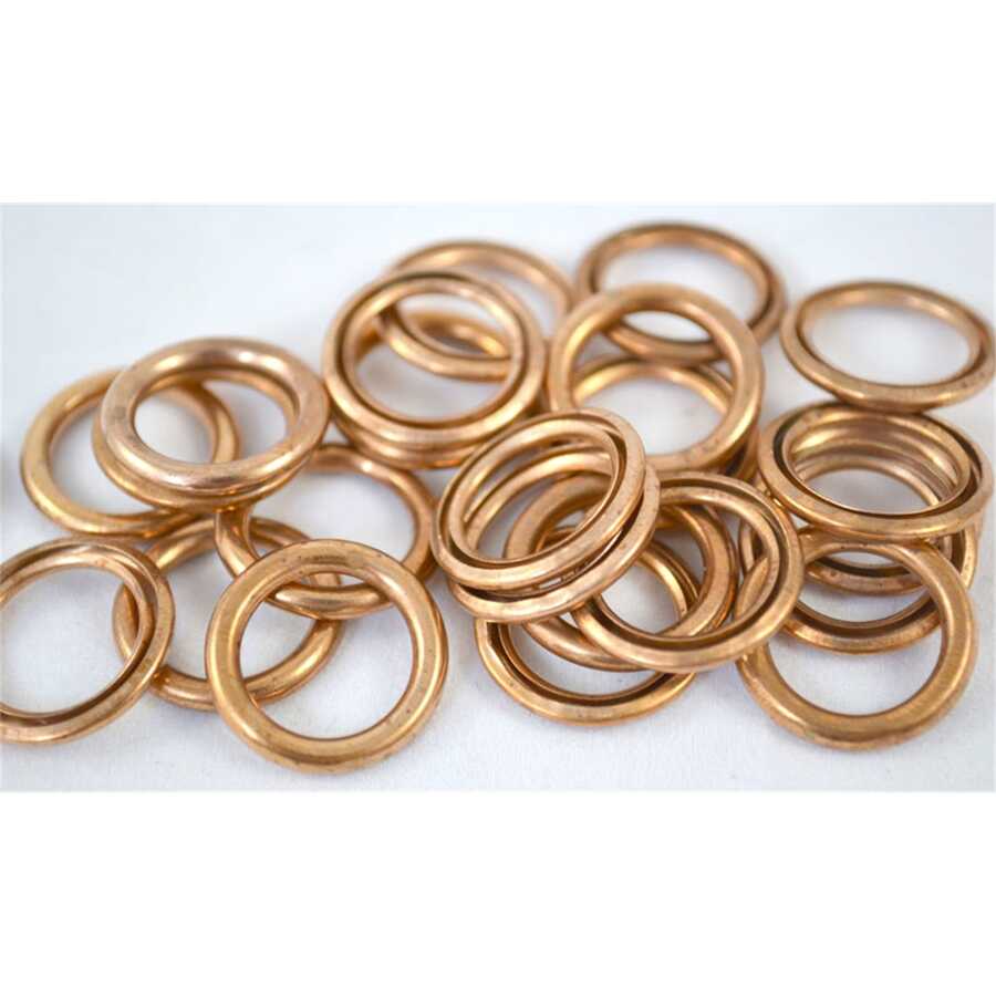 12mm Crushable Copper Gaskets 100/bag