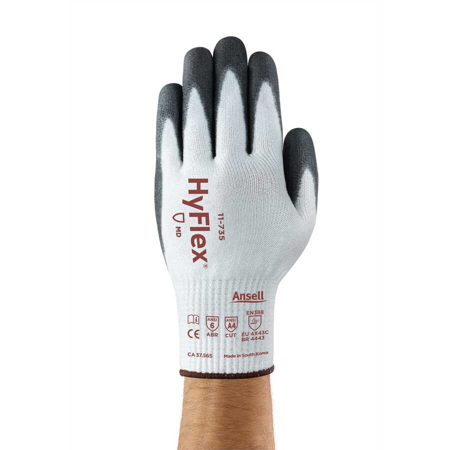 GLOVE HYFLEX 11-735 MED DUTY CUT RESISTANT SZ 7