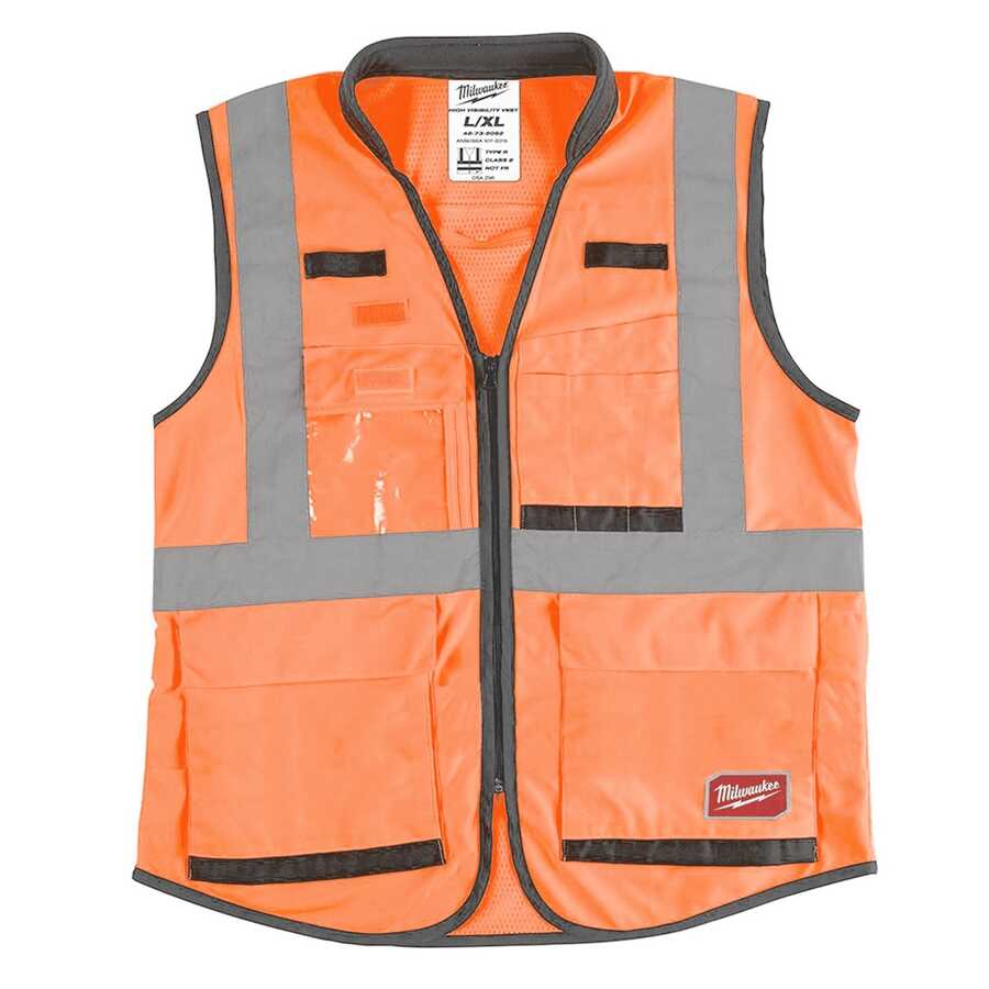 Hi Vis Orange Prfrm Sfty Vest-L/XL