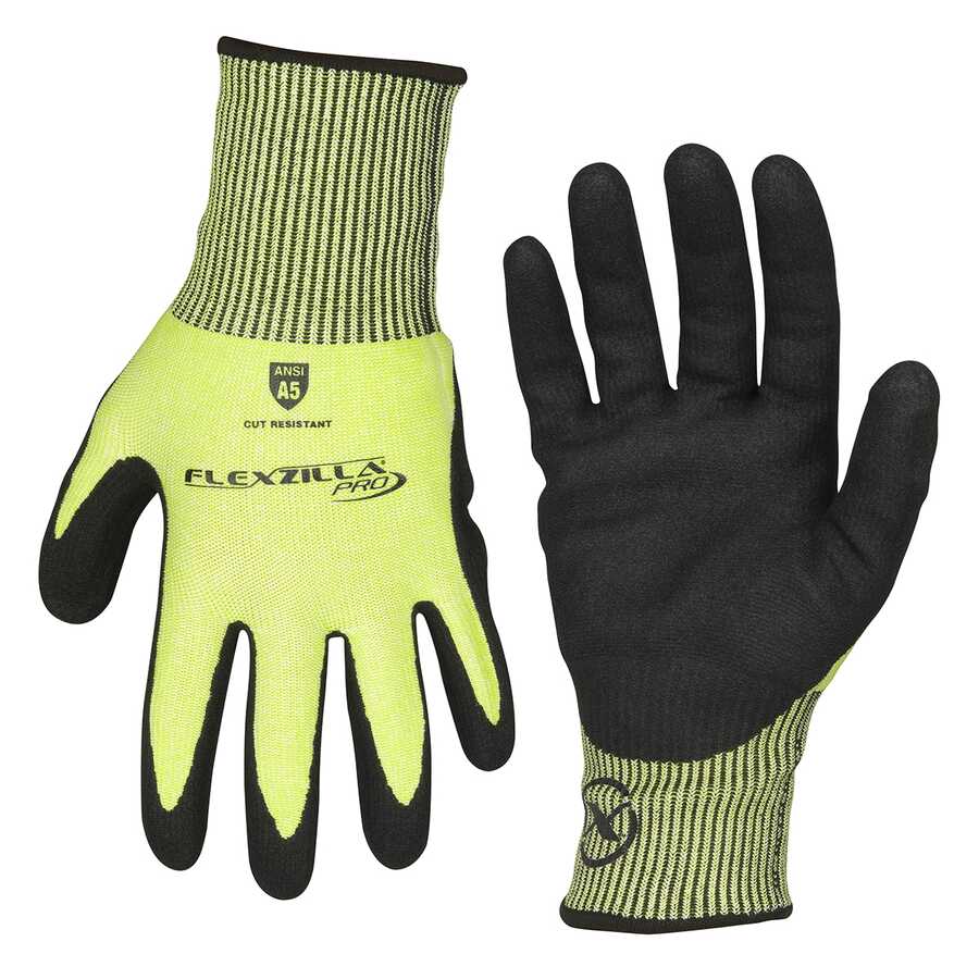 Resist Nitrile Dip Gloves Lvl5 Black/ZillaGreen L