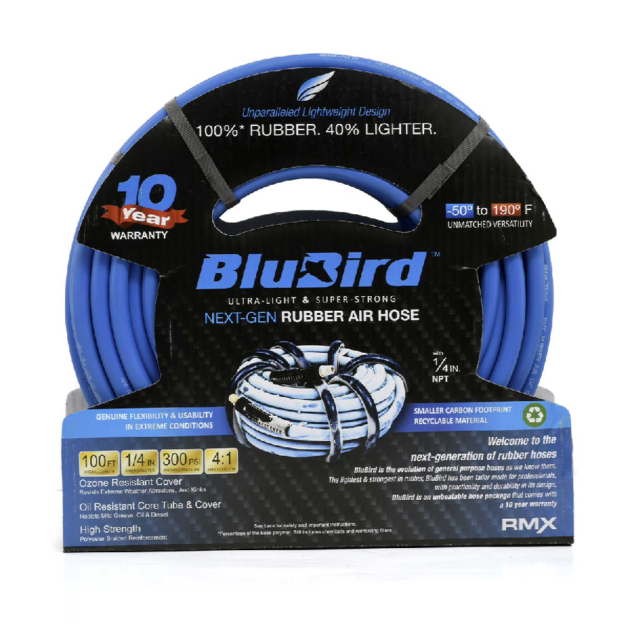 BLUBIRD RUBBER AIR HOSE 1/4 IN. X 100 FT.