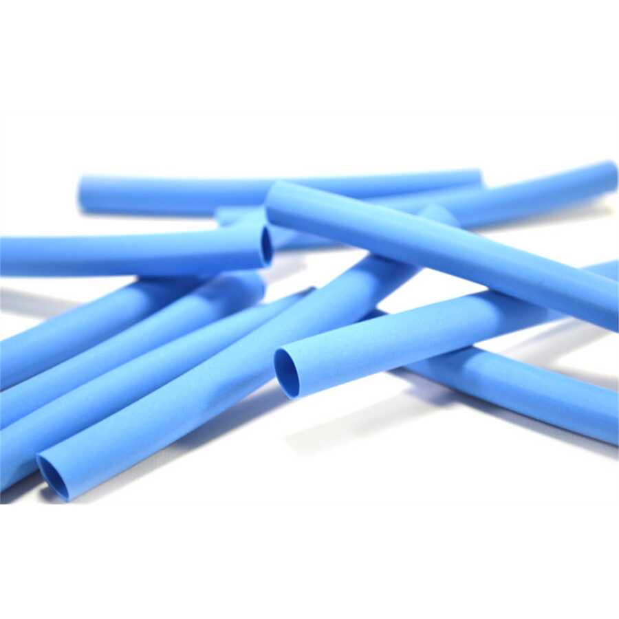 3" Blue Heat Shrink Tubing Thin Wall - 1/4" 50-pk