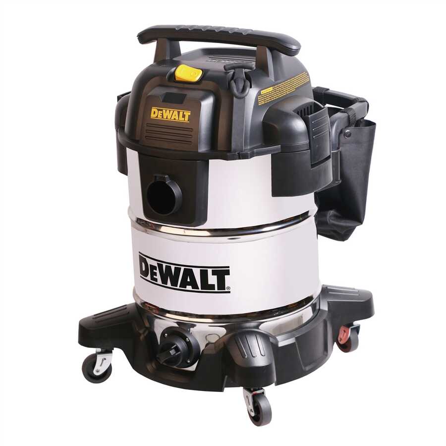 DEWALT 10 GALLON STAINLESS STEEL 5 HP WET/DRY VACU