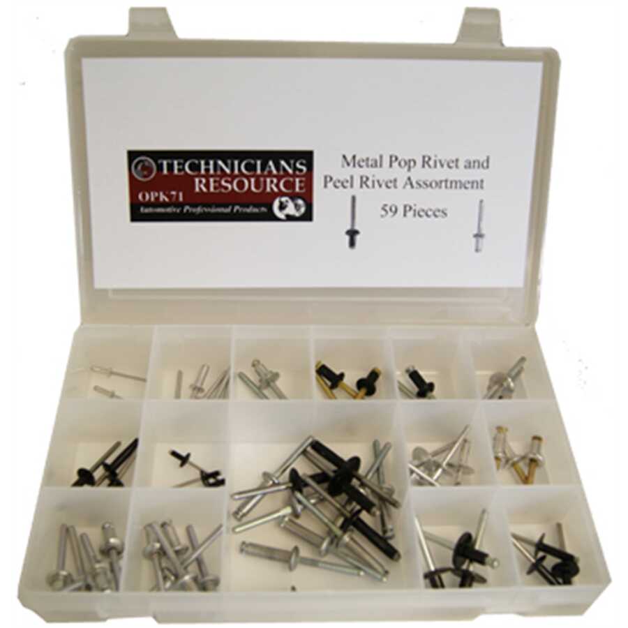 All Metal Rivet Assortment (59 Pcs)