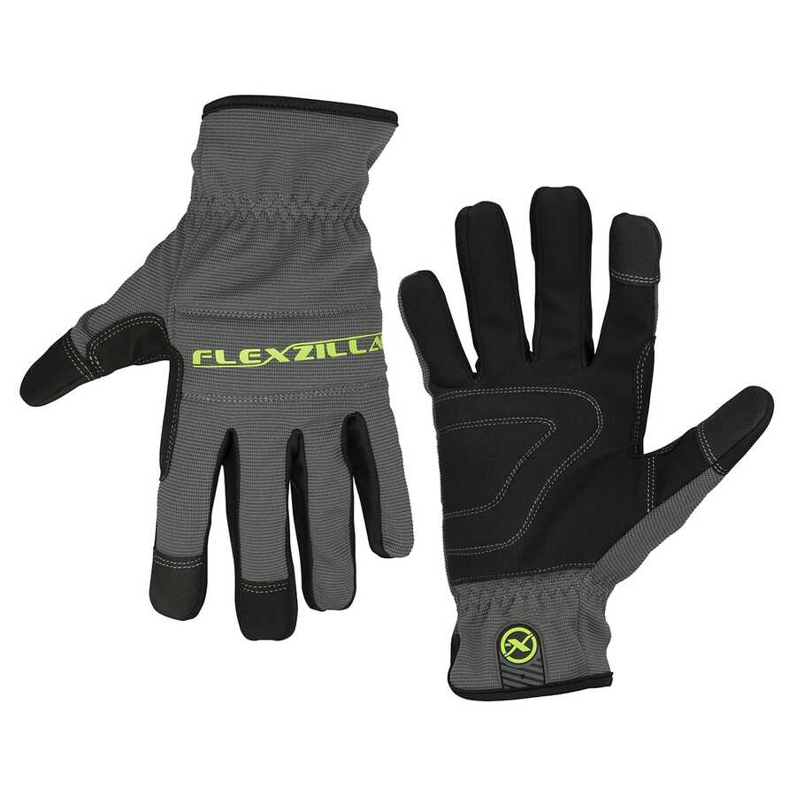 Gloves Synth Leather Black/Gray M