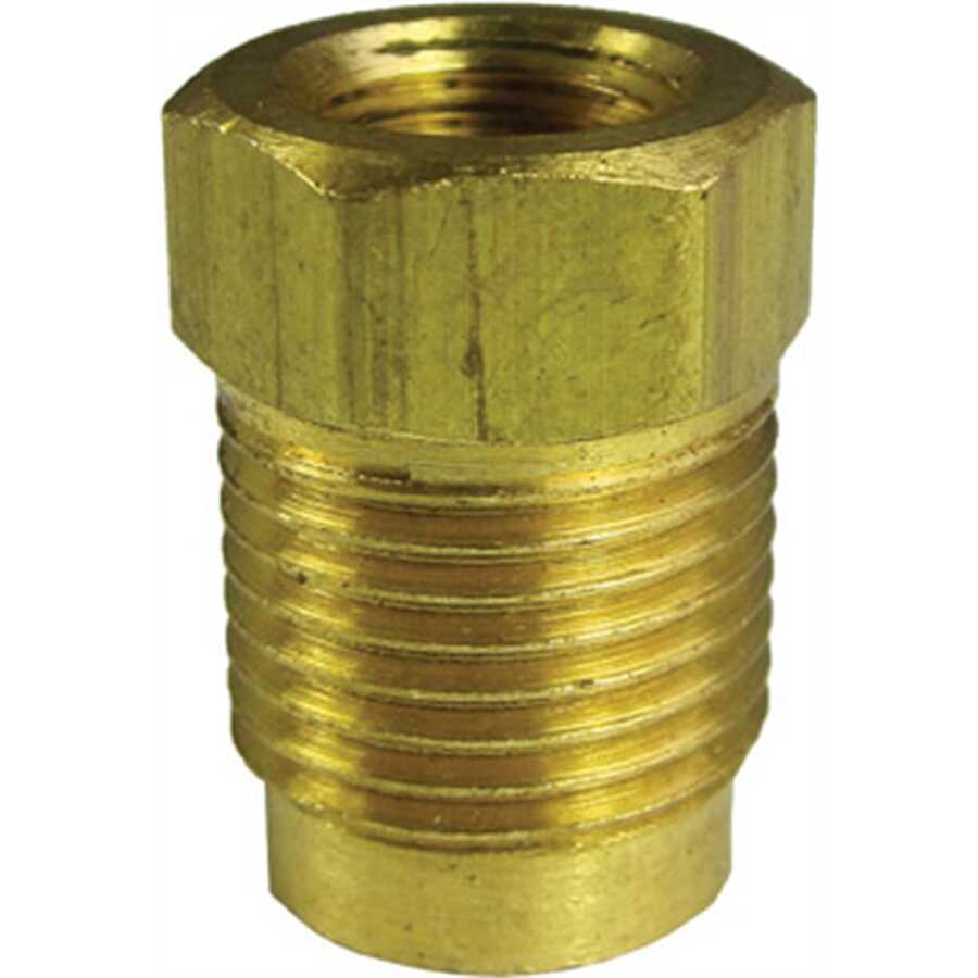 Brass Brake Line Adapter 3/16" x 3/8" x 9/16" x 20 TPI