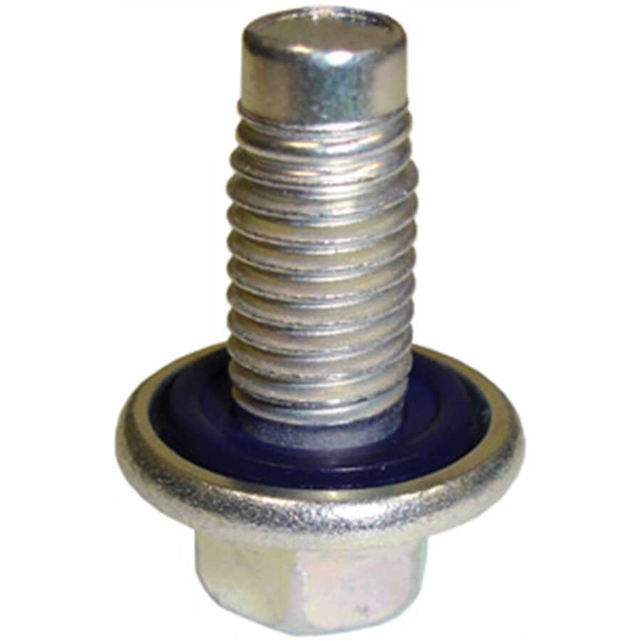 Drain Plug 12mm x 1.75" with Inset Rubber Gasket