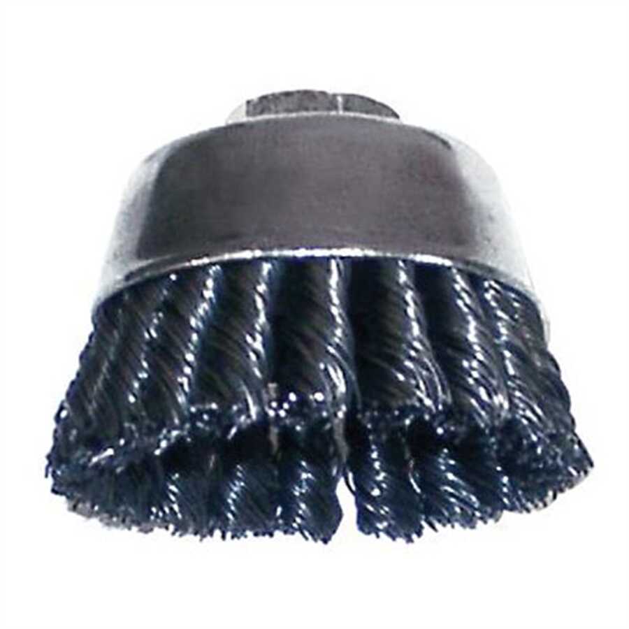 3" Knotted cup brush M10x1.50