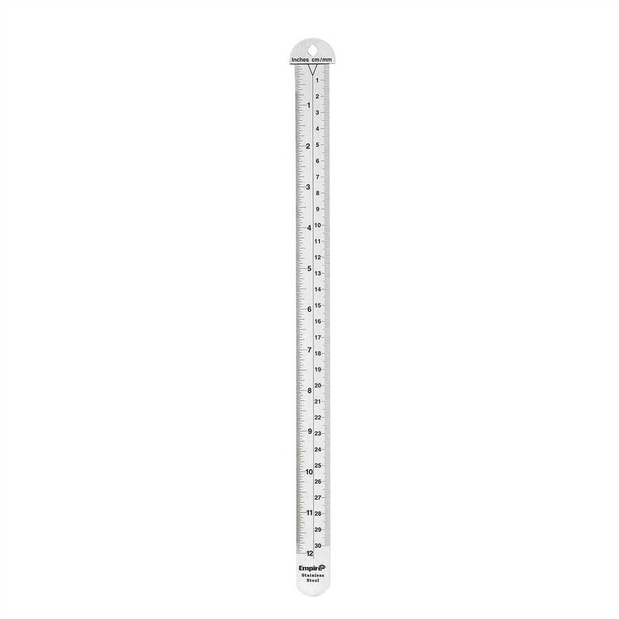 12" Hook Ruler (32nds, mm, cm)