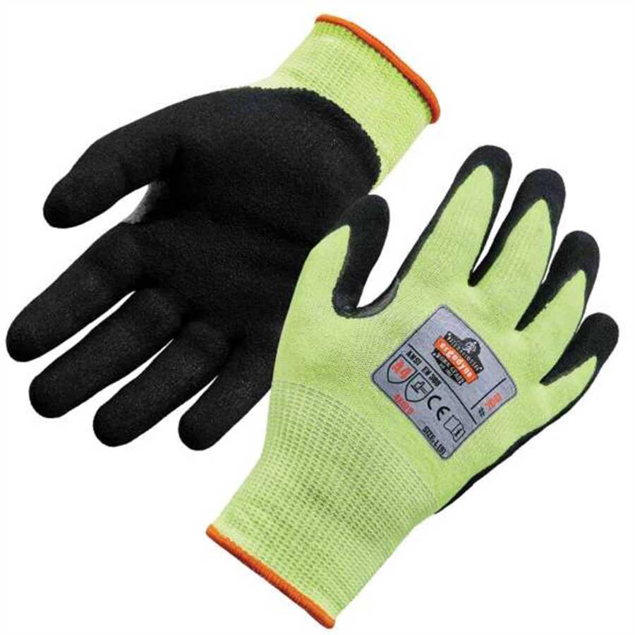 7041 2XL Lime Nitrile-Coated Level 4 Cut Gloves