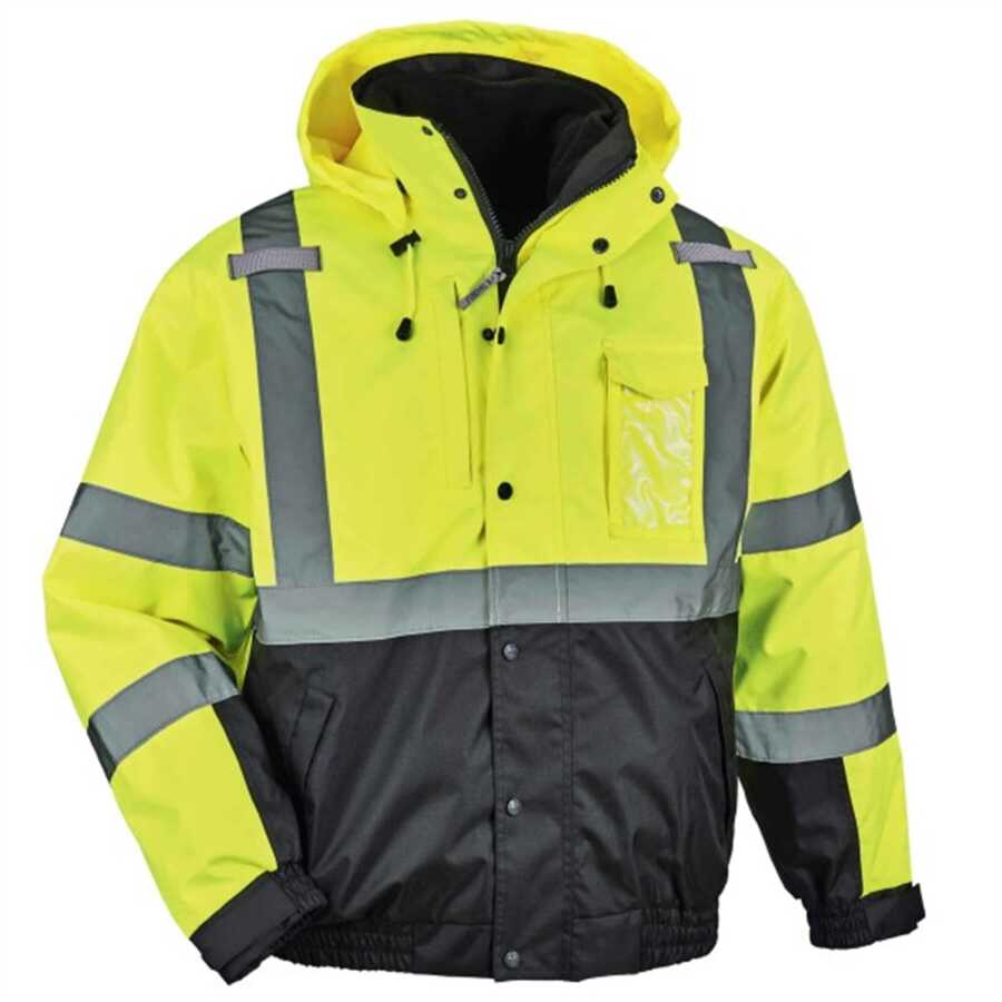 8381 M Lime Type R Class 3 3-in-1 Bomber Jacket