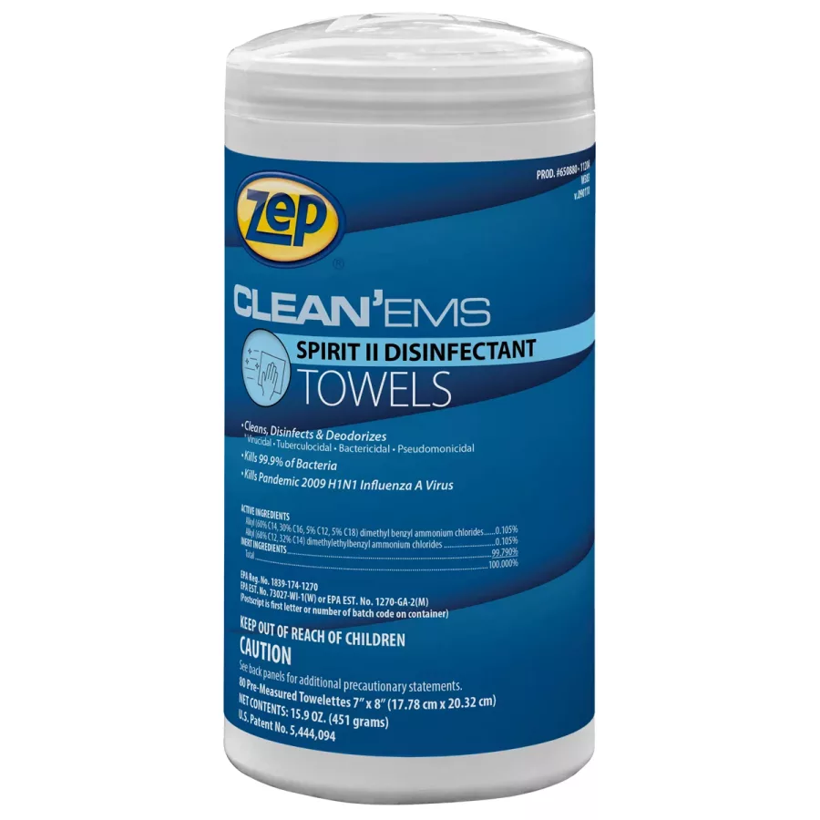 Clean'Ems Spirit II Disinfectant Towels (image for) Clean'Ems Spirit II Disinfectant Towels