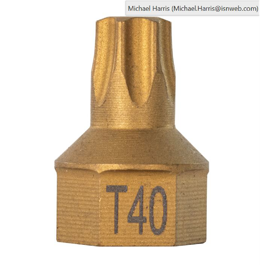 T40 TorxÂ® Dual Drive Bit, 7/16" Drive