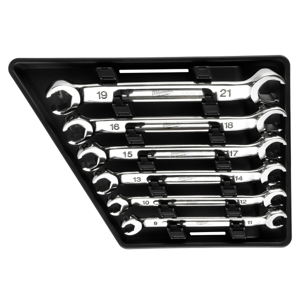 6pc Double End Flare Nut Wrench Set - Metric