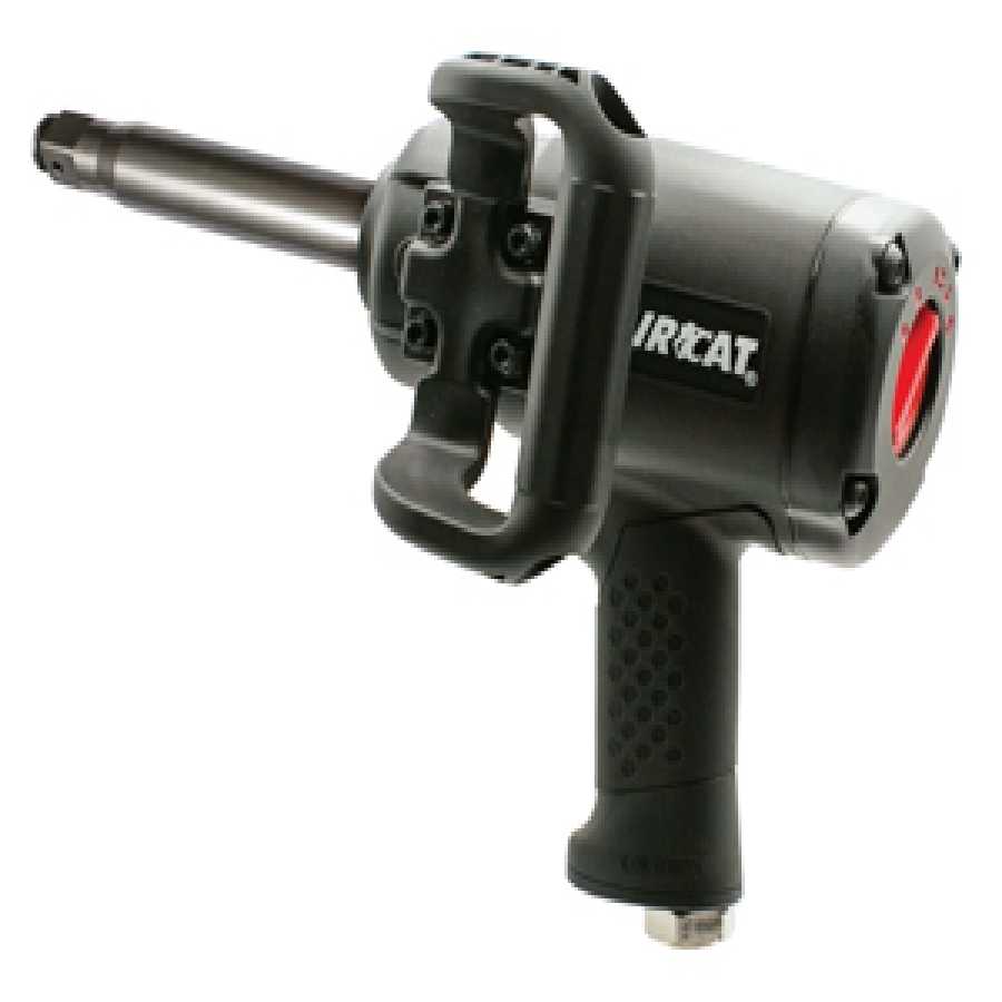 1" Drive Feather Light Pistol Impact Wrench 6" EXTENDED ANVIL