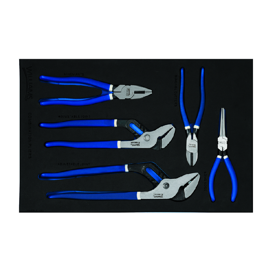 4 pc Cutting & Utility Plier Set in 1/3 Foam Drawer Inset