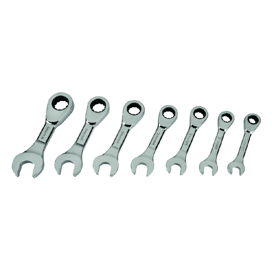 mm 12-Point Metric Standard Ratcheting Stubby Combination Wrench