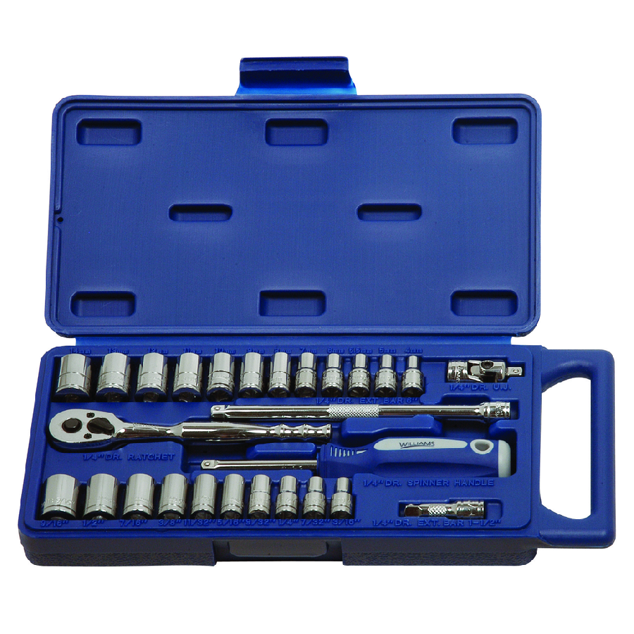 27 pc 1/4" Drive Socket and Drive Tool Set