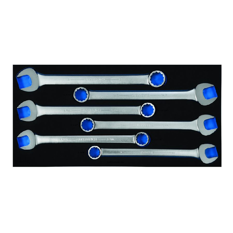 6 pc SAE 12-Point SUPERCOMBO(R) Combination Wrench Set in 3/3 Fo