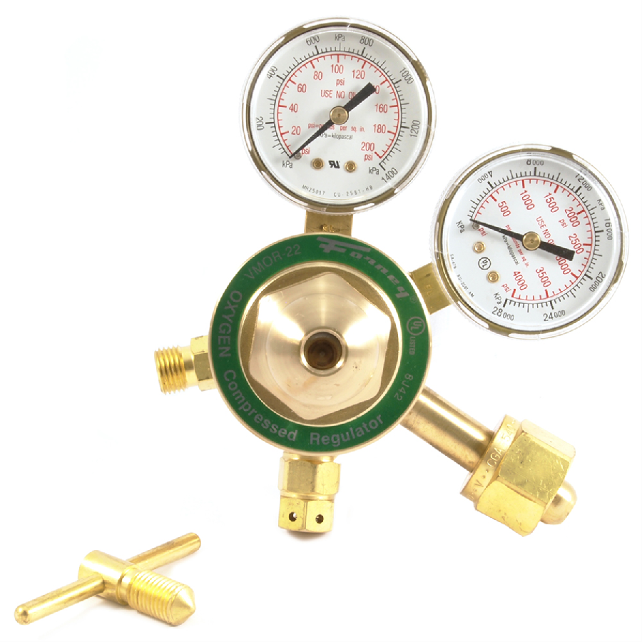 Forney Industries 250 Series Oxygen Regulator, 2 in Side Mount