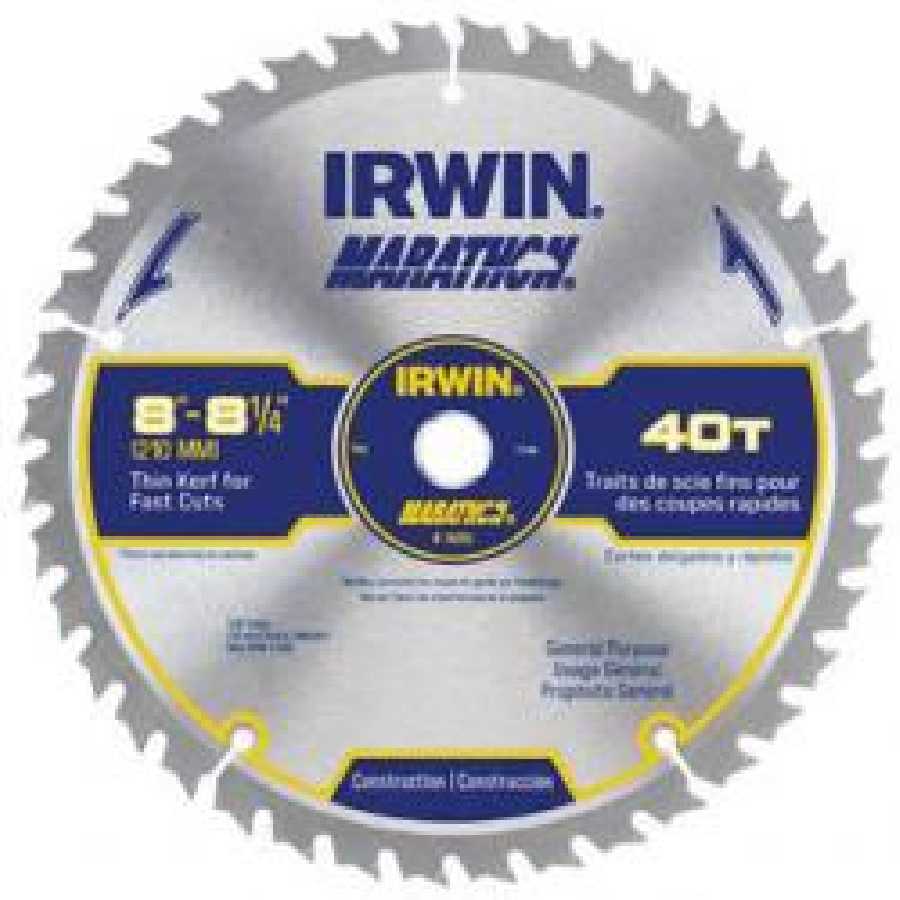 SAW BLADE 8-1/4", 40 TEETH 5/8" ARBOR