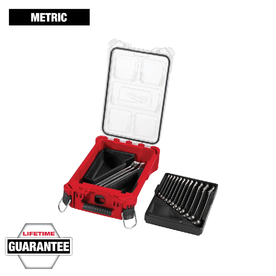 Milwaukee Tool 15pc Metric Combination Wrench Set with PACKOUT C