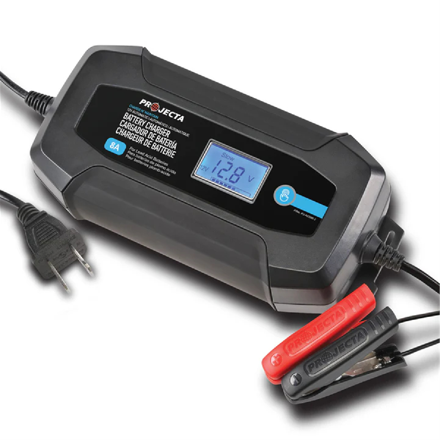 Projecta Battery Charger, 12V, 8.0A, 8 Stage Auto