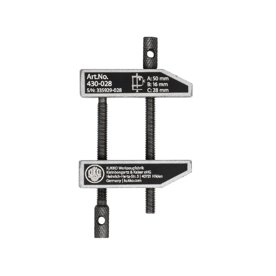 Parallel screw clamps 0 - 28 mm